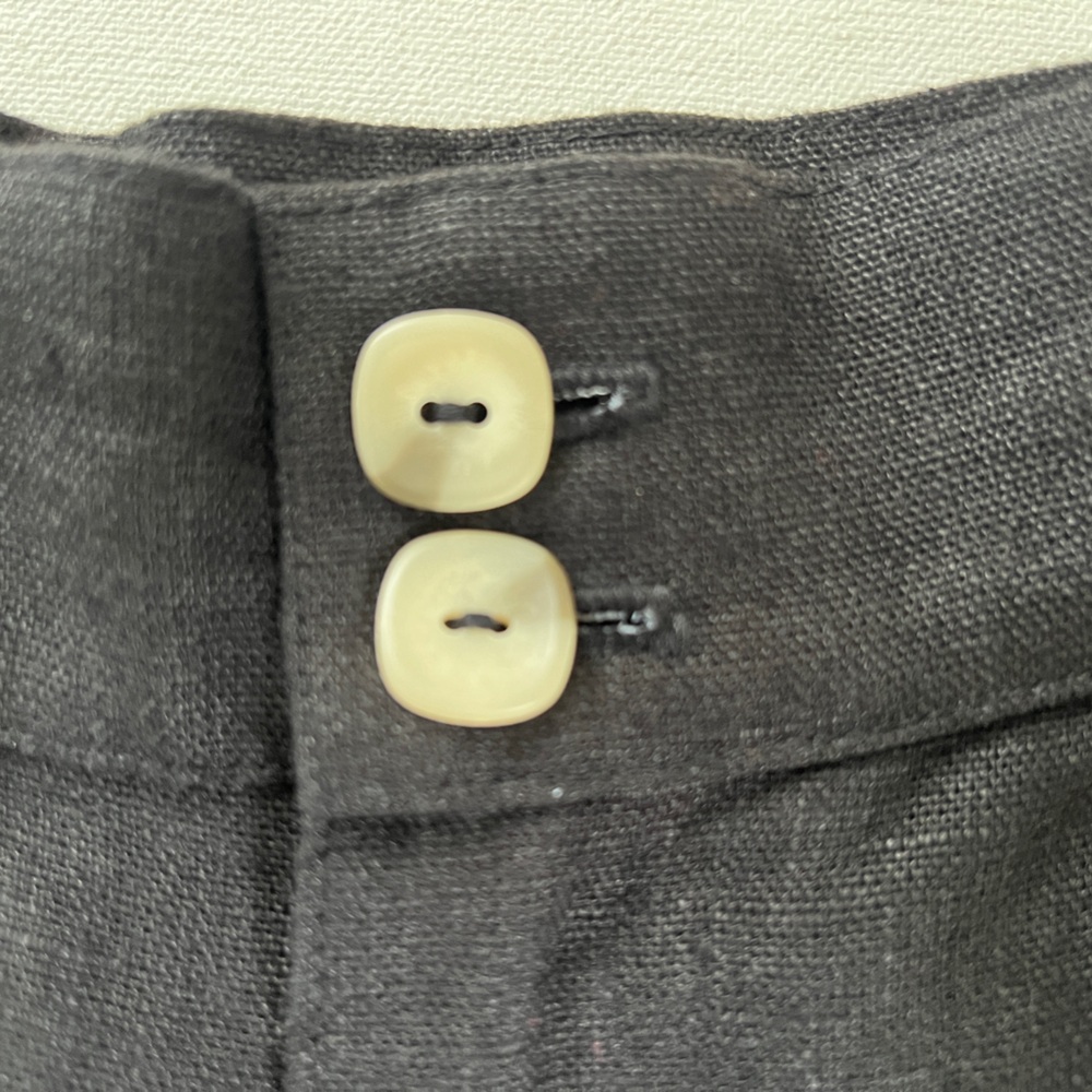 New Selva Negra Rita Barrel Pant 100% Linen Size 14 Black - Picture 7 of 16